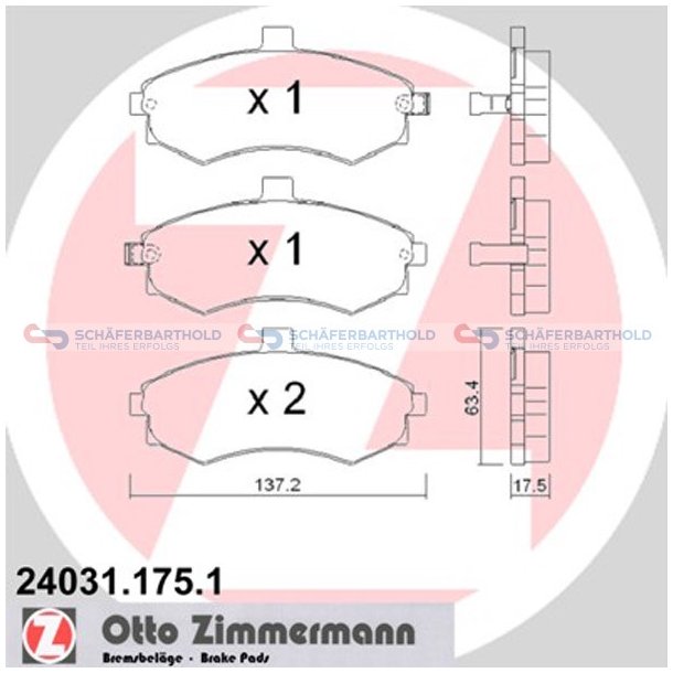 Bremseklodser 18mm|WVA:24031| ZIMMERMANN