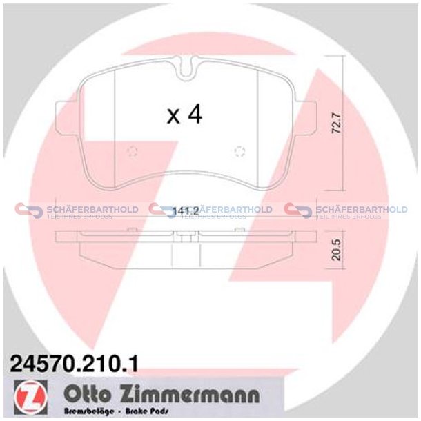 Bremseklodser 20mm|WVA:24570| ZIMMERMANN