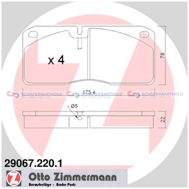 Bremseklodser 22mm|WVA:29067| ZIMMERMANN