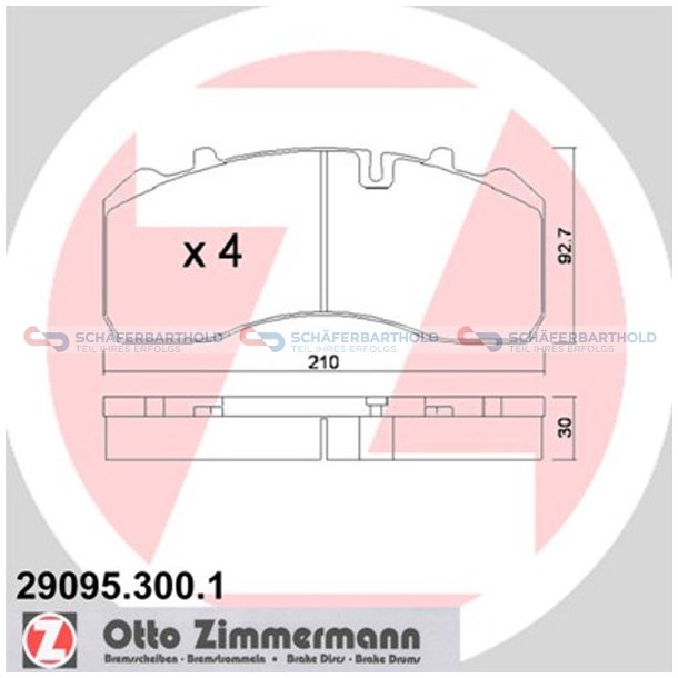 Bremseklodser 30mm|WVA:29095| ZIMMERMANN