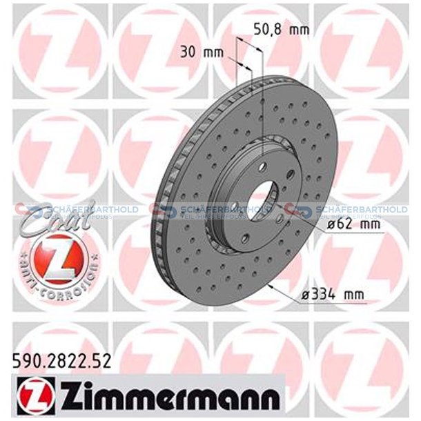 BremseskiveSport for venstre|-334mm ZIMMERMANN