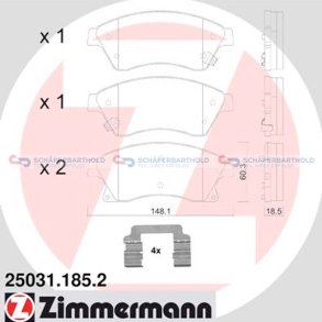 Bremseklodser 18mm|WVA:25031| ZIMMERMANN