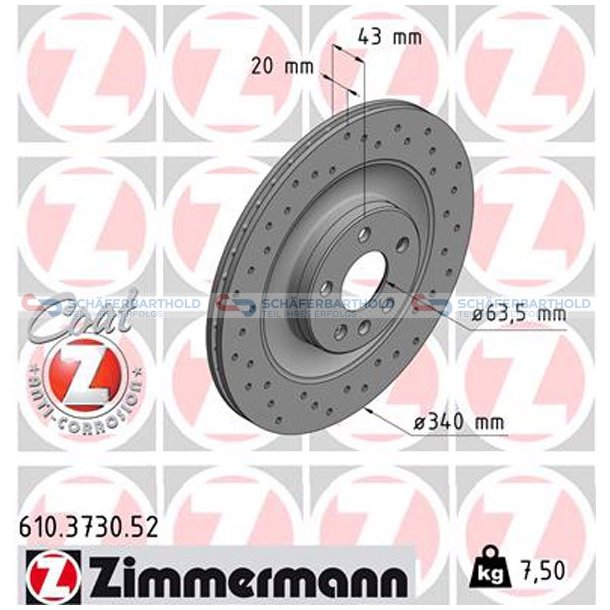  Bromsskiva Sport bakaxel|-340mm