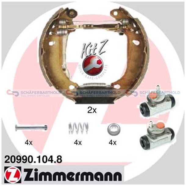 BremsebakkestKit Z42mm|med Hjulbremsecylinder 