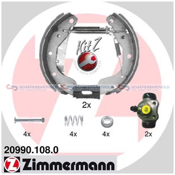  Bromsbackskit Kit Z46mm|med Hjulbromscylinder