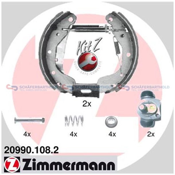  Bromsbackskit Kit Z46mm|med Hjulbromscylinder