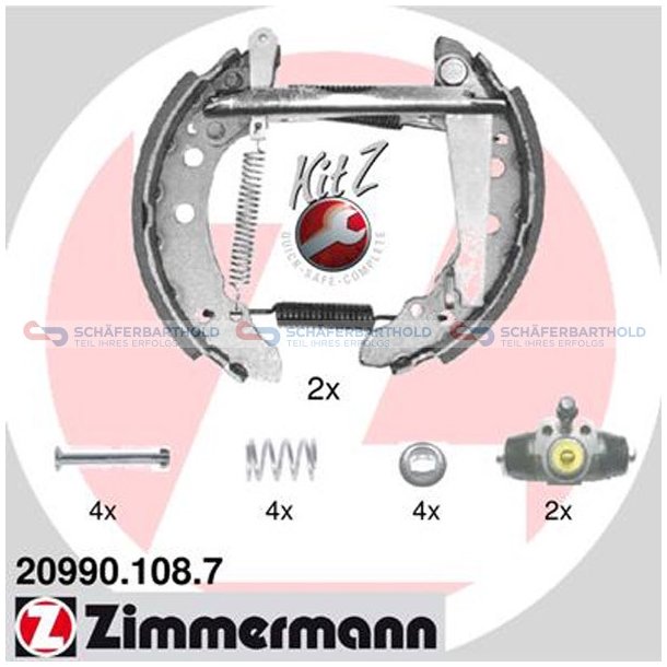  Bromsbackskit Kit Z31mm|med Hjulbromscylinder