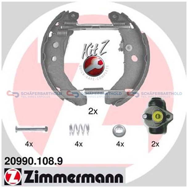  Bromsbackssats Kit Z32mm|med Hjulbromscylinder