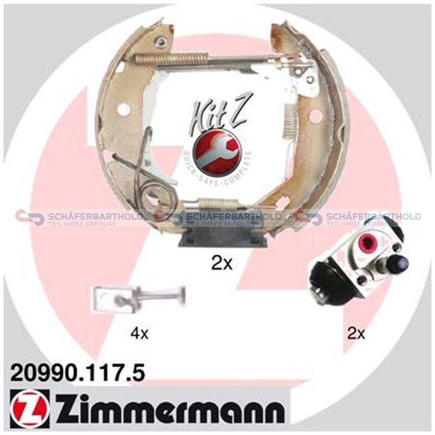 BremsebakkestKit Z42mm|med Hjulbremsecylinder 