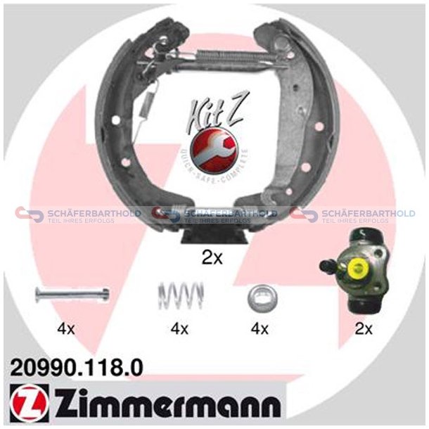 BremsebakkestKit Z42mm|med Hjulbremsecylinder 