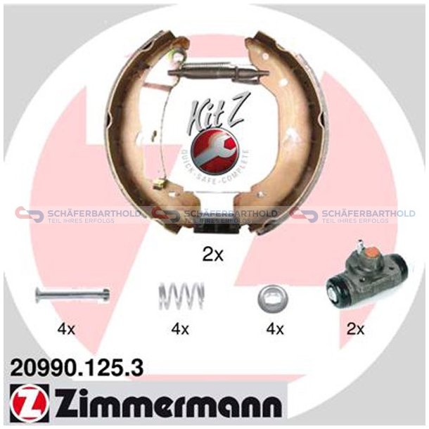  Bromsbackssats Kit Z65mm|med Hjulbromscylinder