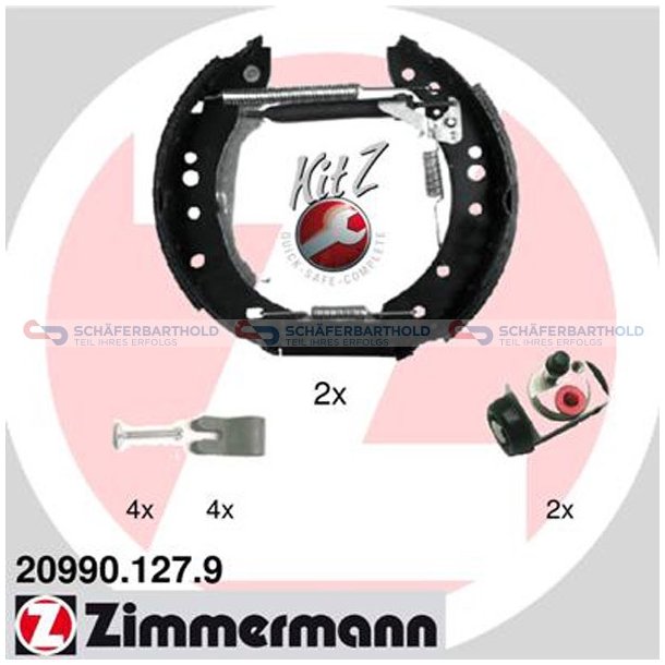  Bromsbackssats Kit Z38mm|med Hjulbromscylinder