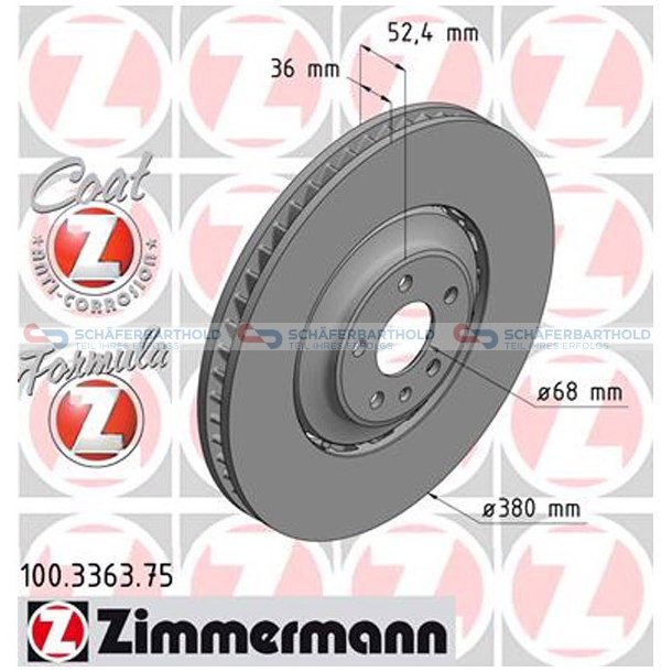  Bromsskiva Sport Formula Z framaxel|-380mm