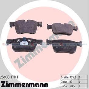 Bremseklodser 17mm|WVA:25833| ZIMMERMANN