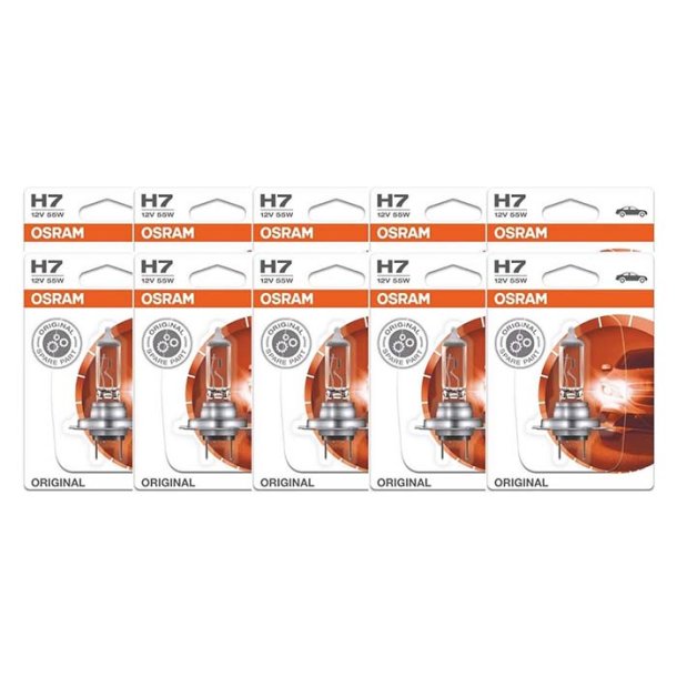 Osram H7 gl&ouml;dlampspaket 200 st.