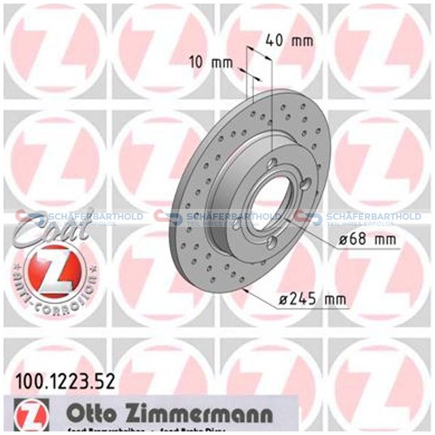 BremseskiveSport Bagaksel|-245mm ZIMMERMANN