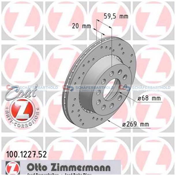 BremseskiveSport Bagaksel|-269mm ZIMMERMANN