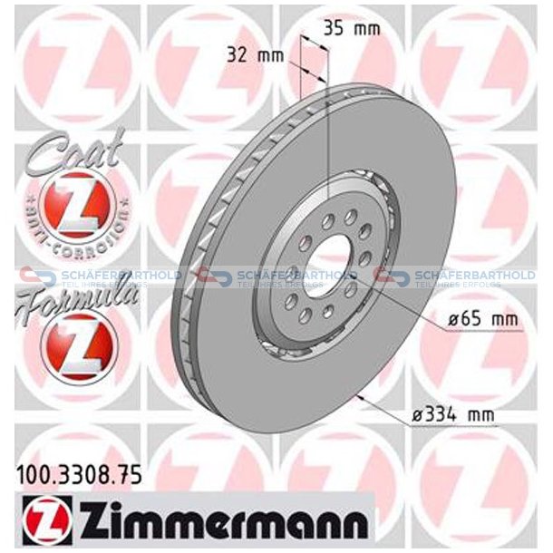 BremseskiveSport Formula Z foraksel hjre|-334m