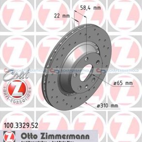 BremseskiveSport Bagaksel|Ø-310mm ZIMMERMANN