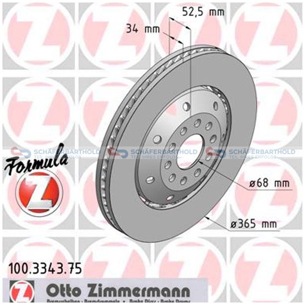  Bromsskiva Sport Formula Z framaxel v&auml;nster|-365