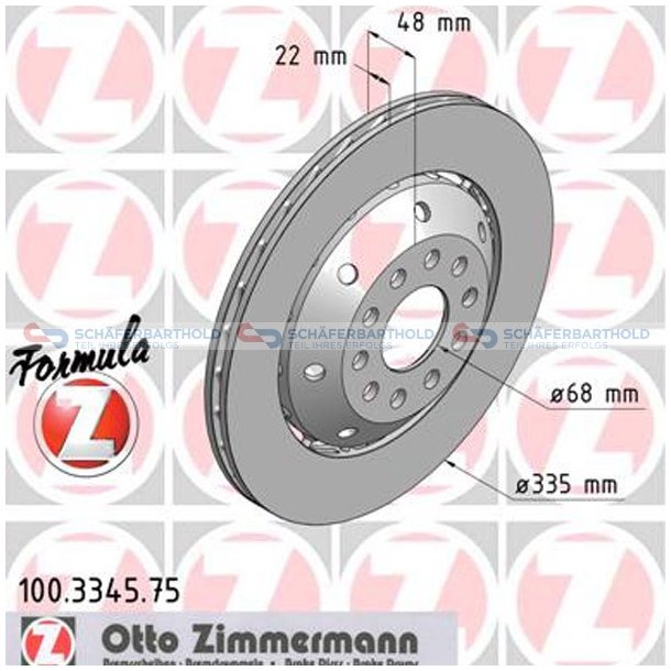  Bromsskiva Sport Formula Z Bakaxel v&auml;nster|-335