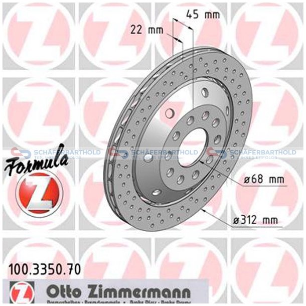  Bromsskiva Sport Formula Z framaxel h&ouml;ger|-312