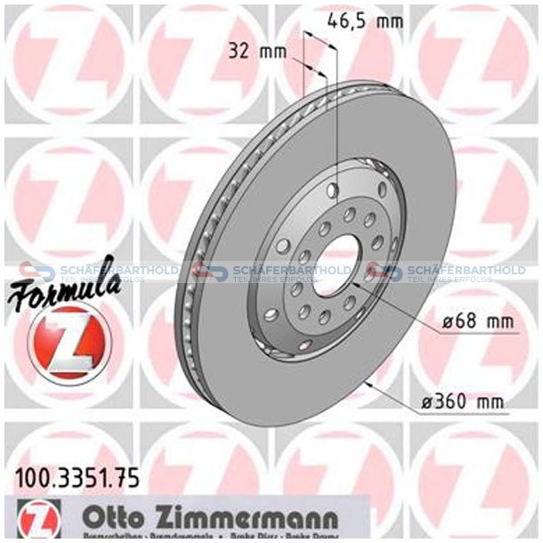  Bromsskiva Sport Formula Z framaxel v&auml;nster|-360