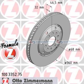 BremseskiveSport Formula Z foraksel højre|Ø-360 
