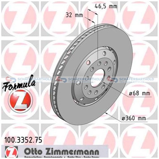  Bromsskiva Sport Formula Z framaxel h&ouml;ger|-360