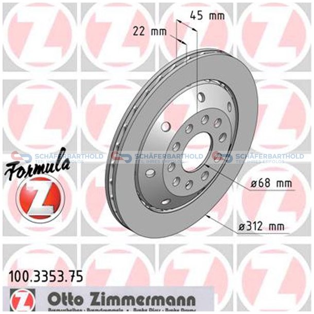  Bromsskiva Sport Formula Z framaxel v&auml;nster|-312