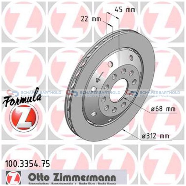  Bromsskiva Sport Formula Z framaxel h&ouml;ger|-312