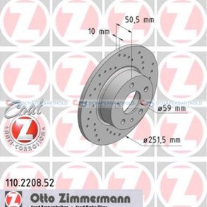 BremseskiveSport Bagaksel|Ø-252mm ZIMMERMANN
