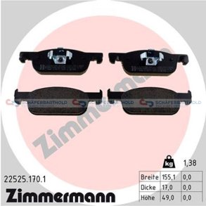 Bremseklodser 17mm|WVA:22525| ZIMMERMANN