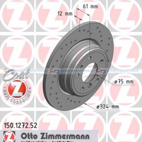 BremseskiveSport Bagaksel|Ø-324mm ZIMMERMANN