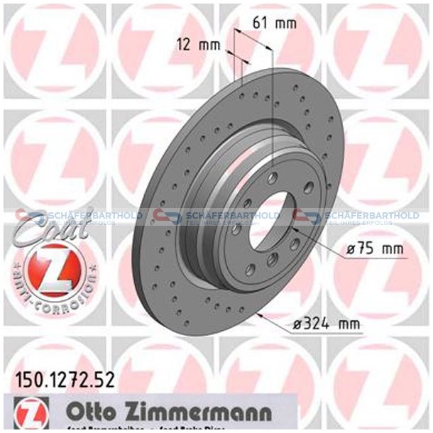 BremseskiveSport Bagaksel|-324mm ZIMMERMANN