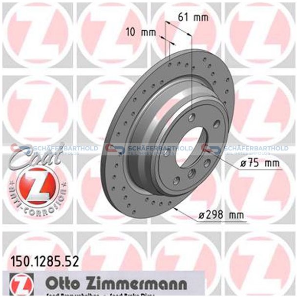 BremseskiveSport Bagaksel|-298mm ZIMMERMANN