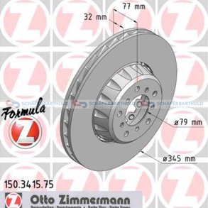 BremseskiveSport Formula Z foraksel venstre|Ø-345m