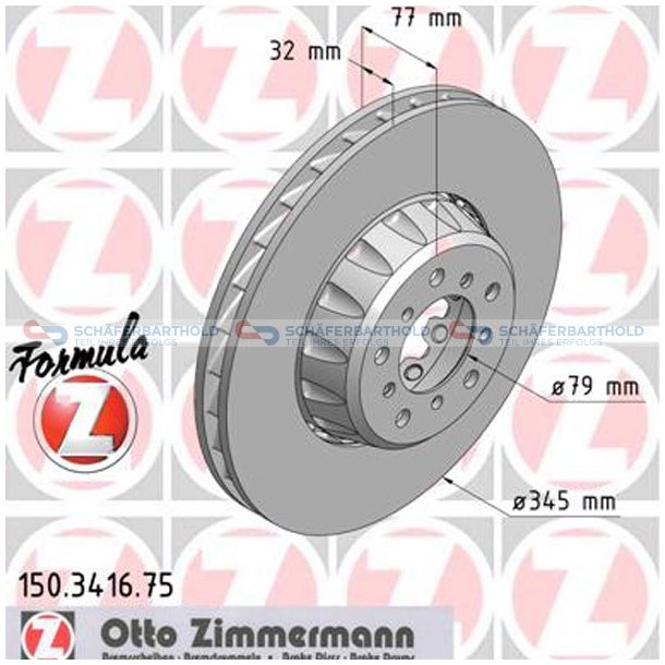  Bromsskiva Sport Formula Z framaxel h&ouml;ger|-345