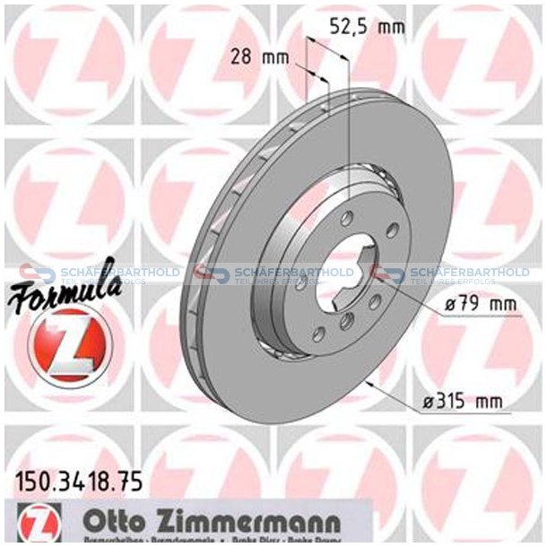  Bromsskiva Sport Formula Z framaxel h&ouml;ger|-315