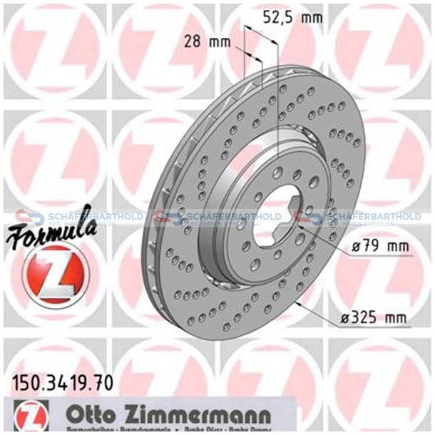  Bromsskiva Sport Formula Z framaxel v&auml;nster|-325