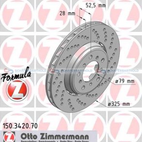 BremseskiveSport Formula Z foraksel højre|Ø-325 