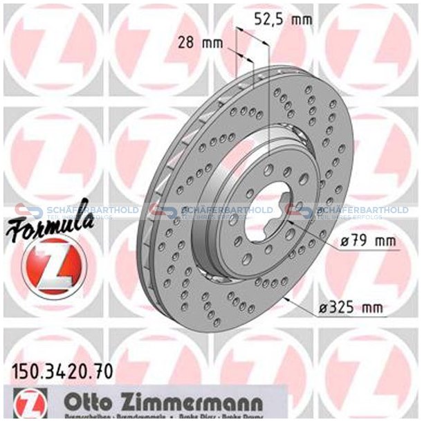 BremseskiveSport Formula Z foraksel hjre|-325 