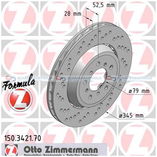  Bromsskiva Sport Formula Z framaxel v&auml;nster|-345