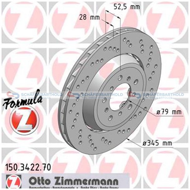  Bromsskiva Sport Formula Z framaxel h&ouml;ger|-345