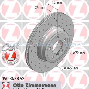 BremseskiveSport Bagaksel|Ø-345mm ZIMMERMANN