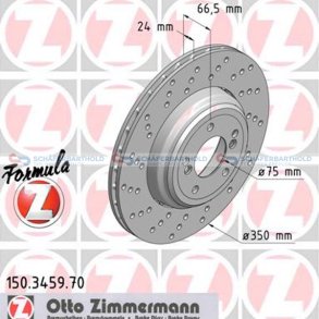 BremseskiveSport Formula Z Bagaksel venstre|Ø-350 