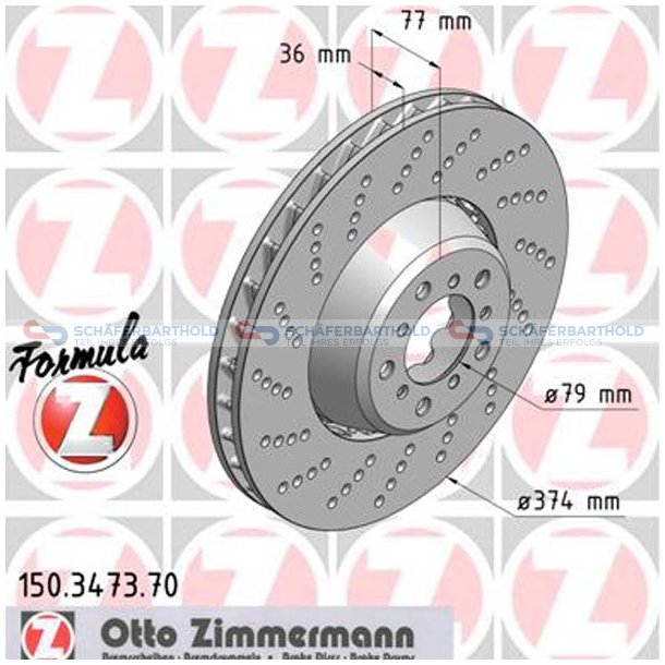  Bromsskiva Sport Formula Z f&ouml;r v&auml;nster|-374mm