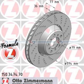 BremseskiveSport Formula Z foraksel højre|Ø-374mm 