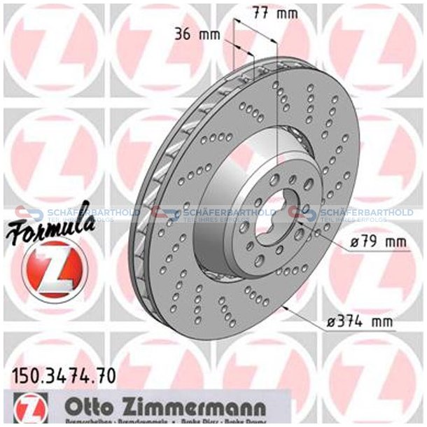  Bromsskiva Sport Formula Z framaxel h&ouml;ger|-374mm