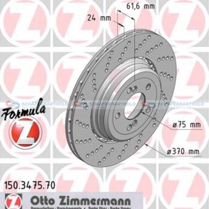 BremseskiveSport Formula Z aksel venstre|Ø-370mm 